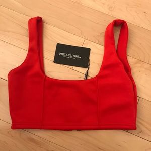 Red crop top from Pretty Little Thing